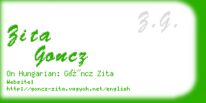 zita goncz business card